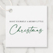 Calligrafie Groene Ink Pen Minimale Kerstmis Bedankjes Labels (Voorkant)