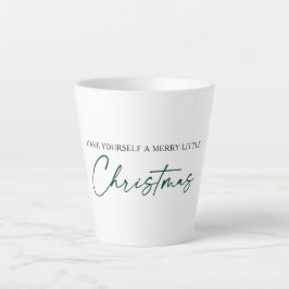 Calligrafie Groene Ink Pen Minimale Kerstmis Latte Mok