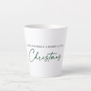 Calligrafie Groene Ink Pen Minimale Kerstmis Latte Mok
