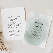 Calligrafie Groene Rug & Voorplechtige bruiloft