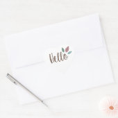 Calligrafie hallo boho veren hart sticker (Envelop)