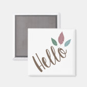 Calligrafie hallo boho veren magneet (Voorkant / Achterkant)
