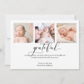 Calligrafie Hallo Wereldfotocollage geboorte Aankondiging (Achterkant)