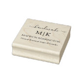 Calligrafie Handgemaakte Monogram of Etiket Logo t Rubberstempel (Stempel)