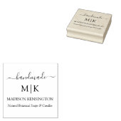 Calligrafie Handgemaakte Monogram of Etiket Logo t Rubberstempel (Gestempeld)