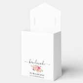 Calligrafie Handgemaakte Waterverf Floral roze Bow Bedankdoosjes (Geopend)