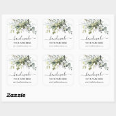 Calligrafie Handgemaakte Waterverf Greenery Vierkante Sticker (Vel)
