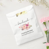 Calligrafie Handgemaakte Waterverf Roze flesje Bedankzakje (Gezegeld)