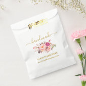 Calligrafie Handgemaakte Waterverf Roze Floral Gol Bedankzakje (Gezegeld)