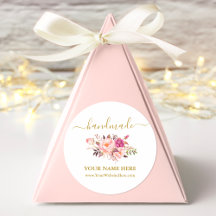 Calligrafie Handgemaakte Waterverf Roze Floral Gol