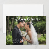 Calligrafie handgeschreven bruiloft Bedankt Foto (Voorkant / Achterkant)