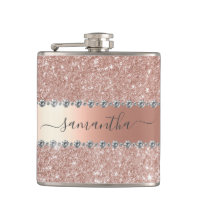 Calligrafie Handgeschreven Diamant Roze Goud Glitt
