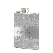 Calligrafie Handgeschreven Diamond Roos Gold Glitt Heupfles (Links)