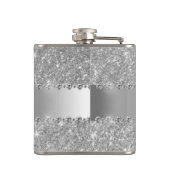 Calligrafie Handgeschreven Diamond Roos Gold Glitt Heupfles (Achterkant)