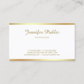 Calligrafie Handgeschreven Gold Script Lettertype  Visitekaartje (Voorkant)