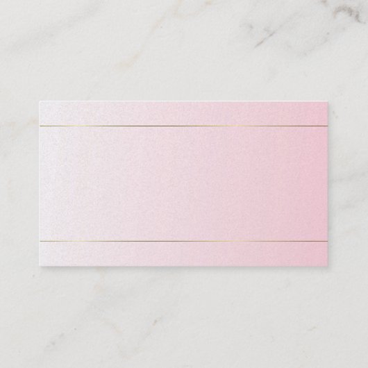 Calligrafie handgeschreven script luxe peulroze visitekaartje (Achterkant)