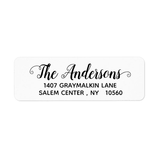 Calligrafie Handgeschreven script Modern legant Etiket (Voorkant)