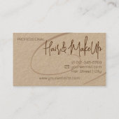 Calligrafie Handtekening Professionele Haarstudio Visitekaartje (Achterkant)