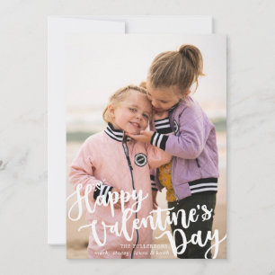 Calligrafie Happy Valentines Day Photo-kaart