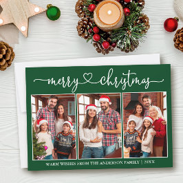 Calligrafie Harart 3 Fotografie Groene kerst Feestdagenkaart