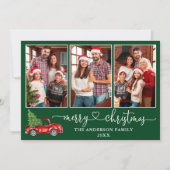 Calligrafie Harart. 3 Fotokerstrood Feestdagenkaart (Voorkant)