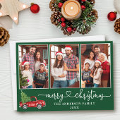 Calligrafie Harart. 3 Fotokerstrood Feestdagenkaart