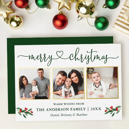 Calligrafie Harart 3 Kerstfeestelijke goudfotograf Folie Feestdagenkaart