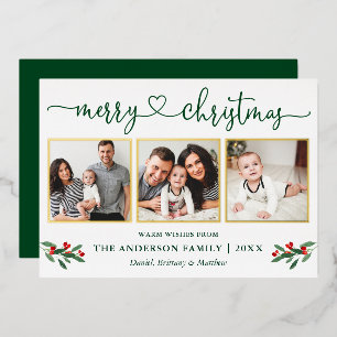 Calligrafie Harart 3 Kerstfeestelijke goudfotograf Folie Feestdagenkaart