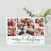 Calligrafie Harart. 5 Fotokerstgroen Feestdagenkaart (Staand voorkant)