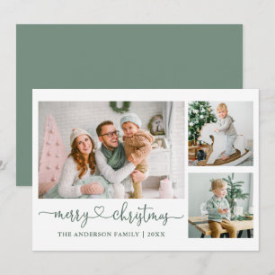 Calligrafie Harde groente kerst 3 Foto Feestdagenkaart