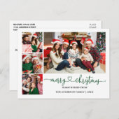 Calligrafie Harde Kerst 4 Fotovakantie Briefkaart (Voorkant / Achterkant)