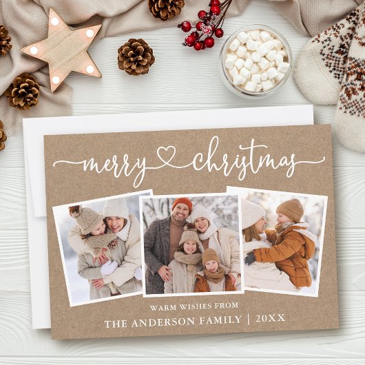 Calligrafie Harde kerst Kerst 3 Foto Feestdagenkaart