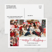 Calligrafie Harde Kerstmis 4 Fotovakantie Briefkaart (Voorkant / Achterkant)