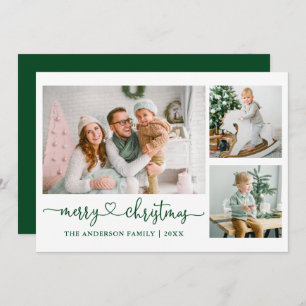 Calligrafie Harde kunst Manuscript Groene Kerstmis Feestdagenkaart