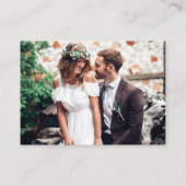Calligrafie Harde QR Foto Kraft Wedding RSVP Informatiekaartje (Achterkant)