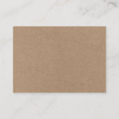 Calligrafie Harde QR Kraft Wedding RSVP Informatiekaartje (Achterkant)