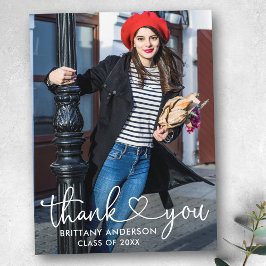 Calligrafie Hart Afstudeer Dank Je Foto Briefkaart