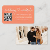 Calligrafie Hart Weddenschap Website QR Foto Koraa Informatiekaartje (Voorkant / Achterkant)