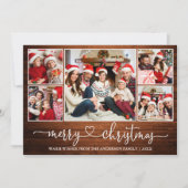 Calligrafie Hart Wood 5 Kerstmis Feestdagenkaart (Voorkant)