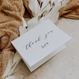 Calligrafie Hartelijk dank voor de klassieke bruil Kaart