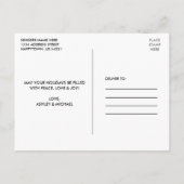 Calligrafie Hartelijk feest kerstfoto's feestdag Briefkaart (Achterkant)