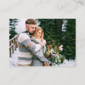 Calligrafie Hartelijk foto Groene QR RSVP Informatiekaartje (Achterkant)