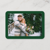 Calligrafie Hartelijk foto Groene RSVP QR Weddensc Informatiekaartje (Achterkant)