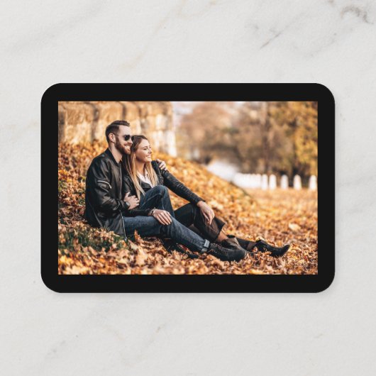 Calligrafie Hartfoto Buwsport Black RSVP QR Informatiekaartje (Achterkant)