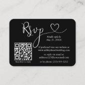 Calligrafie Hartfoto Buwsport Black RSVP QR Informatiekaartje (Voorkant)