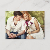 Calligrafie Hartfoto Buwsport Burgundy QR RSVP Informatiekaartje (Achterkant)