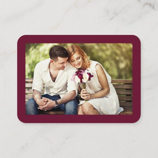 Calligrafie Hartfoto Buwsport Burgundy RSVP QR Informatiekaartje (Achterkant)