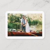 Calligrafie Hartfoto RSVP QR White Informatiekaartje (Achterkant)