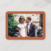 Calligrafie Hartfoto Weddenschap Terracotta RSVP Q Informatiekaartje (Achterkant)