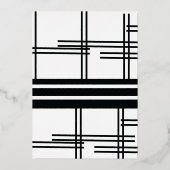 Calligrafie Hartlijnen Moderne bruiloft geperst Folie Uitnodiging (Achterkant)